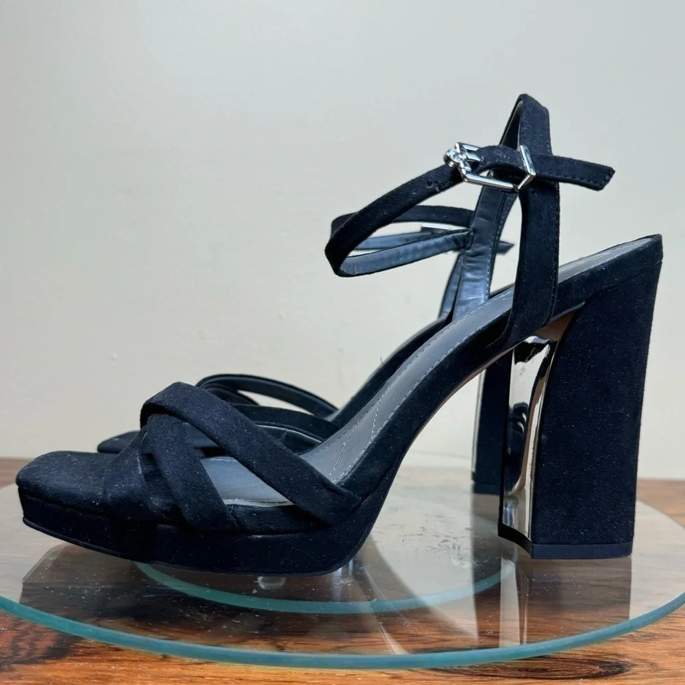Franco Sarto Damalis Platform Sandal - Black Galaxy - size 8